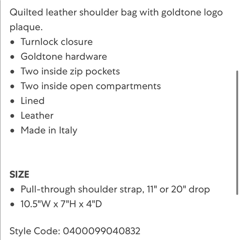 Authentic Valentino Alice Quilted Leather Shoulder Bag. Like new.Only used once. - Picture 11 of 15